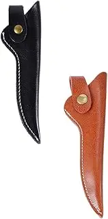 minkissy 2pcs Hairdressing Scissors Leather Case Scissor Sleeve Secateurs Hairdressers Hairdressing Shear Covers Shear Cases for Hairstylists Trimmers Barber Bag Hair Clippers Fade Razor
