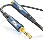 Headphone Extension Cable 3.5mm AUX Extension Male to Female Stereo Audio Cable 24k-Gold Plated Connector Nylon Braided AUX Extension Cord(10ft/3m)