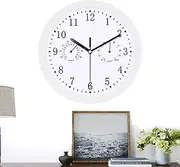 Outdoor Wall Clock - Garden Silent Alarm | Outdoor Waterproof Wall Clocks with Hygrometer for Living Room, Patio, Pool, Porch, Deck
