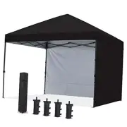 Pop Up Canopy TentFt Outdoor Festival Tailgate Event Vendor Craft 10x10 Black