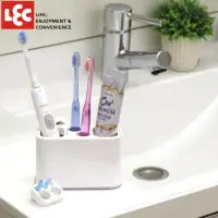 在飛比找momo購物網優惠-【LEC】牙刷架(超多收納功能萬用牙刷架)