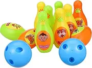 LOORGVEL 's Bowling Set Animal Pins Colorful Bowling Balls Educational Entertaining Toy Set