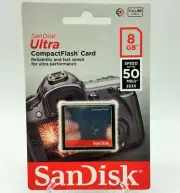 SanDisk Ultra 8GB Compact Flash Memory Card 50MB/s (SDCFHS-008G-J35)