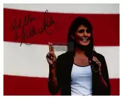 NIKKI HALEY VICE PRESIDENTIAL CANDIDATE 2024 AUTOGRAPHED SIGNED 8X10 PHOTO
