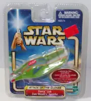 STAR WARS ATTACK OF THE CLONES ZAM WESSEL SPEEDER FORCE LINK' HASBRO 2002 NIP