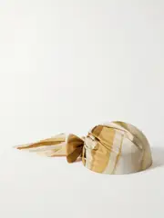 [Eugenia Kim] Eugenia Kim - Gigi Striped Satin Head Scarf - Ivory - One size One size Ivory