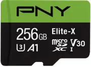 PNY - 256GB Elite-X Class 10 U3 V30 microSDXC Flash Memory Card