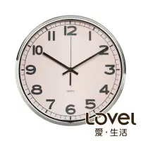 在飛比找momo購物網優惠-【LOVEL】31cm工業風鐵框魚眼鏡面靜音時鐘-粉(M72