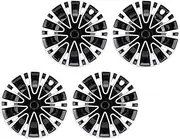 Oreilet 16 Inch Hubcap Wheel Cover, 4Pcs R16 Universal Hubcap Wheel Rim Cover Hub Caps, Snap On Hub Cap Kit Replacement for Car Truck SUV, Set of 4 (Silver Black)