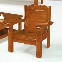 在飛比找momo購物網優惠-【MUNA 家居】766型柚木色實木組椅/單人座(沙發 實木