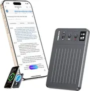 AI Voice Recorder App Control Light Grey