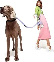 Hands Free Dog Leash, 8.2ft Multifunctional Crossbody Rope with Explosion-Proof Handle and Adjustable Training Hands Free Leash for Dogs Walking(Purple)
