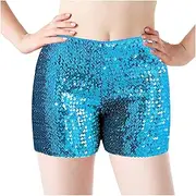 [Generic] Short Comfy Shorts for Women Performance Sexy Sequined Shorts