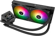 Thermalright FW SE 240 ARGB Black-AIO CPU Liquid Cooler,IPS LCD Screen with 320 * 240 Resolution,for AM4/AM5,Intel LGA1700/1851,2-inch Magnet-Absorbent LCD Screen for Images-Black,PC CPU Water Cooler