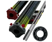 Garage Door Torsion Spring 207 x 1.75 x 24 - PAIR with Nylon Bushing & Bars