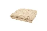 Bambury Decorative Ultra Soft Callista Throw Custard Cotton Woven Home Decor