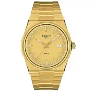 New TISSOT PRX 39.5MM Champagne Dial SS Men's Watch T137.410.33.021.00