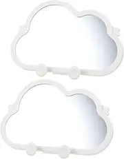 DRESSOOS Sturdy Desktop Makeup Mirror 2pcs Wall Mount Beauty Mirror Cloud Shape