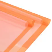 22.4x22.4 Inch Flower Bouquet Wrapping Paper, Clear White/Orange