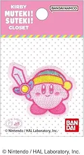パイオニア(ワッペン) Pioneer Kirby MUTEKI! Closet BAN500-BAN141 Kirby Sword Patch, 1 Piece Width 1.7 x Height 1.4 inches (44 mm) x Height 1.4 inches (36 mm), Seal/Iron, Dual Use Adhesive