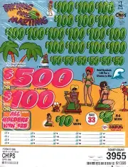 Pull Tab - Chips- Tickets Game - Holder - Bikinis & Martinis