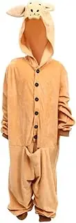 [FOYTOKI] 1pc Kangaroo Gender Neutral Clothes Adult Role Play Outfits Animal Costumes for Kangaroo Jumpsuits Costume Kangaroo Adult Comfy Hooded Jumpsuit Kangaroo Cosplay Outfit
