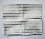 Mood Fabrics New York Birch & Black Onyx Striped Woven Linen & Rayon 2 Yards NEW