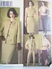 Vogue sewing pattern V8137, womens jacket top dress skirt pants, size 14-18