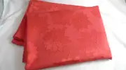 Red Damask CHRISTMAS TABLECLOTH Poinsettia Design Red-On-Red 60x84