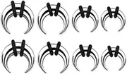 [Zaya Body Jewelry] 8 Steel Septum Pinchers 0g-14g Horseshoes Tapers Crescents nose stretching