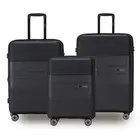 3pc Tosca Orion Portable Travel Suitcase Luggage Case Carry Bag Set Black