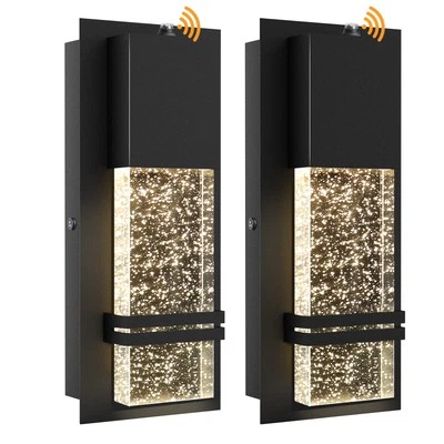 LED Dusk to Dawn Outdoor Light Fixture Exterior Wall Sconces Porch Light 2 Pa...