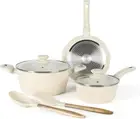 7 Pc Gibson Home Plaza Café Forged Aluminum Healthy Pfa-Free Ceramic Pots and Pa
