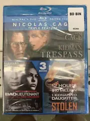 Nicholas Cage - Triple Feature -Trespass, Stolen & Bad Lieutenant - Blu Ray NEW