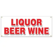 LIQUOR BEER WINE BANNER SIGN cold ice discount shelf brands atm malt
