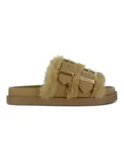 [Senso] Zali Fluffy Slide Sandals in Butterscotch