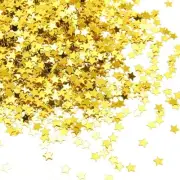 Metallic Glitter Foil Confetti for Wedding, Balloon, DIY - Gold Star, 0.1" 7 oz