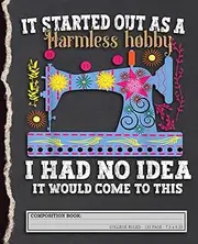 Cool Sewing Art For Women Girls Quilting Pattern Knitting Composition Book