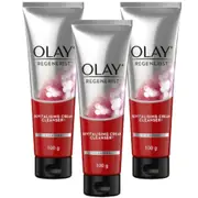 3 x Olay Regenerist Advanced Anti Ageing Face Cream Cleanser 100g