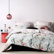 Logan & Mason Gracie Quilt Cover Set Sage