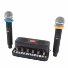 Wireless Mic Karaoke Mixer System BT Digital Sound Board Cons
