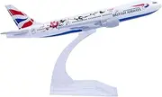 Bswath Model Airplane 1:400 Scale Model British B777 Model Plane Metal Plane Model Die-cast Alloy Airplanes for Gift and Collection