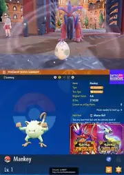 Pokemon Scarlet/Violet ✨SHINY EGG MANKEY 6IV Adamant Hatch Your Egg TRADE