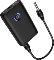 Aux Bluetooth Adapter for Car, Bluetooth 5.0 Transmitter Receiver, Portable Wire
