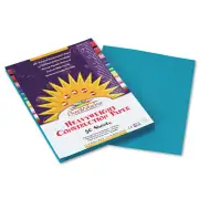SunWorks 9" x 12" Construction Paper Turquoise 50 Sheets (P7703) P7703-0001