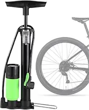 Tire Inflator Manual, Portable 160 Psi Floor Inflator, Pressure Gauge Air Pump, Sturdy Inflating Tool for Road, Commuting, Cyclist, Cycling, Travel, Garage, Repair Shops