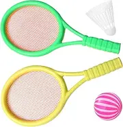 GAROZATION 1 Set Tennis Tennis Racket with Balls Random Color for and Parent Games Lightweight and Easy to Grasp for Beginners Random Color