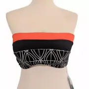Seafolly Australia Womens NWT Size US 8 Tidepool Strap/Bandeau Beach Bikini Top