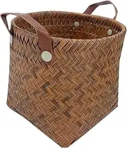 Rattan Storage Basket Toy Storage Bins Woven Storage Baskets Plastic Organizer Box Plant Basket Plastic Containers with Lids for Storage Rattan Woven Basket Home Basket Coffee Toy