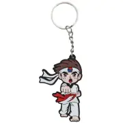 Martial Arts Key Ring - Kids Taekwondo Rubber H557 Key Chain Gifts Childrens